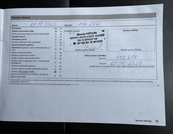 Škoda Superb Kombi 2,0 l 125 kw