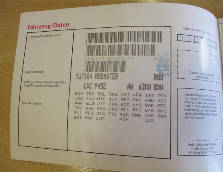 Škoda Roomster Kombi 1,4 l 63 kw