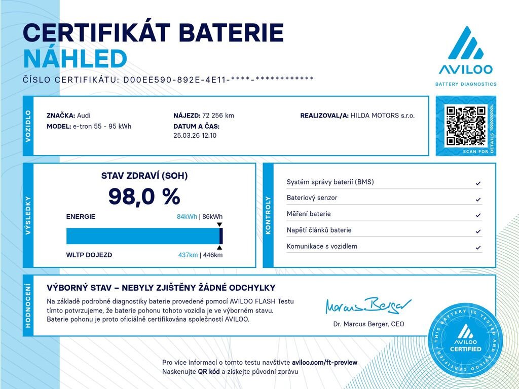 Audi e-tron SUV / Terénní 0,0 300 kw