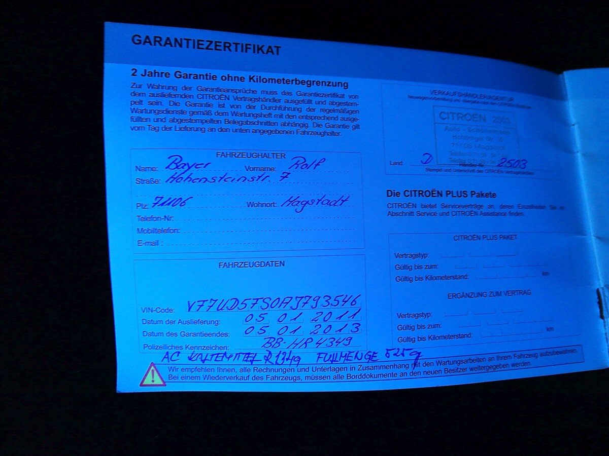 Citroën C4 Picasso Kombi 1,6 l 88 kw