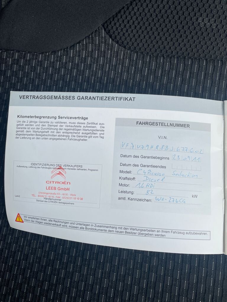 Citroën C4 Picasso MPV 1,6 l 82 kw