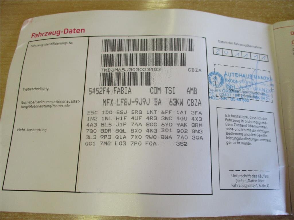 Škoda Fabia Kombi 1,2 l 63 kw