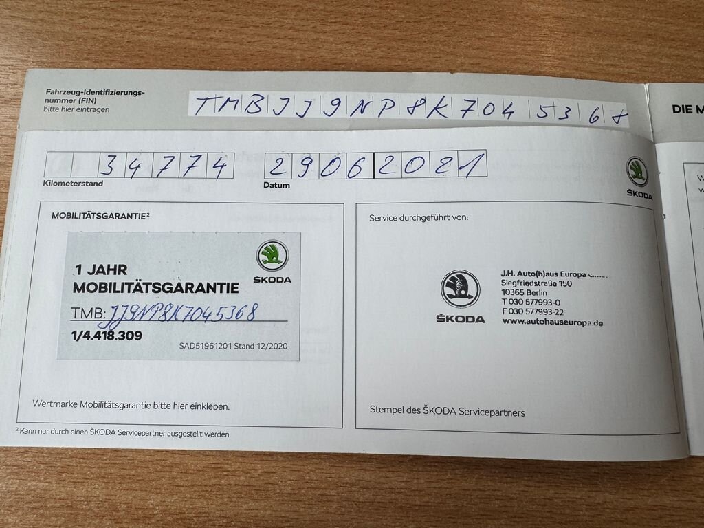 Škoda Superb Kombi 2,0 l 140 kw