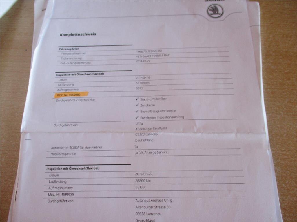 Škoda Yeti Kombi 1,4 l 90 kw