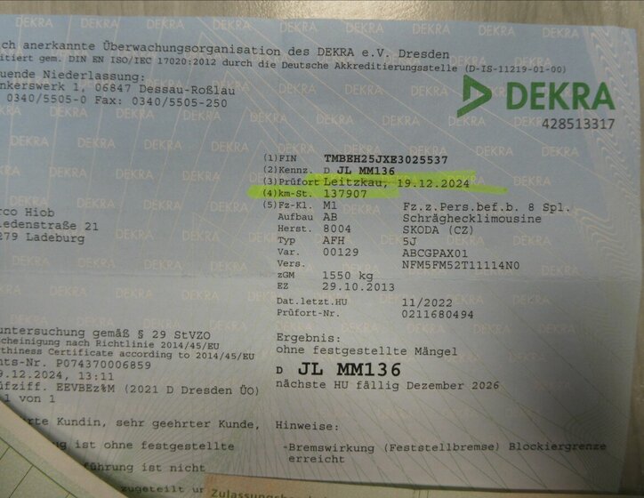 Škoda Fabia Hatchback 1,2 l 51 kw