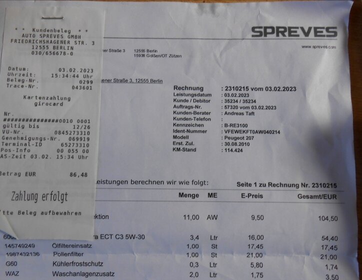 Peugeot 207 Kombi 1,4 l 54 kw