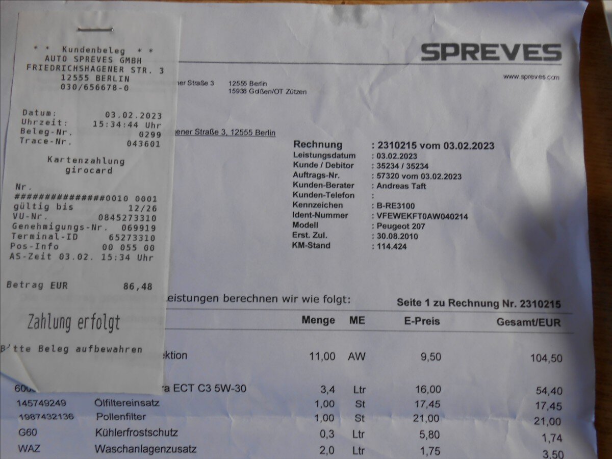 Peugeot 207 Kombi 1,4 l 54 kw