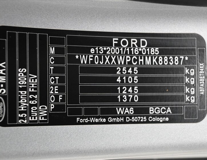 Ford S-MAX MPV 2,5 l 110 kw