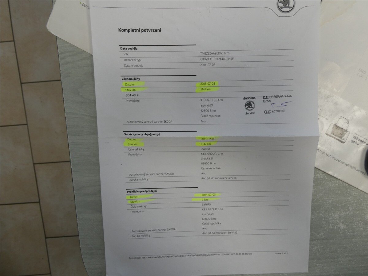 Škoda Citigo Ostatní 999,0 44 kw