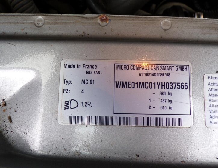 Smart Fortwo Kupé 599,0 40 kw