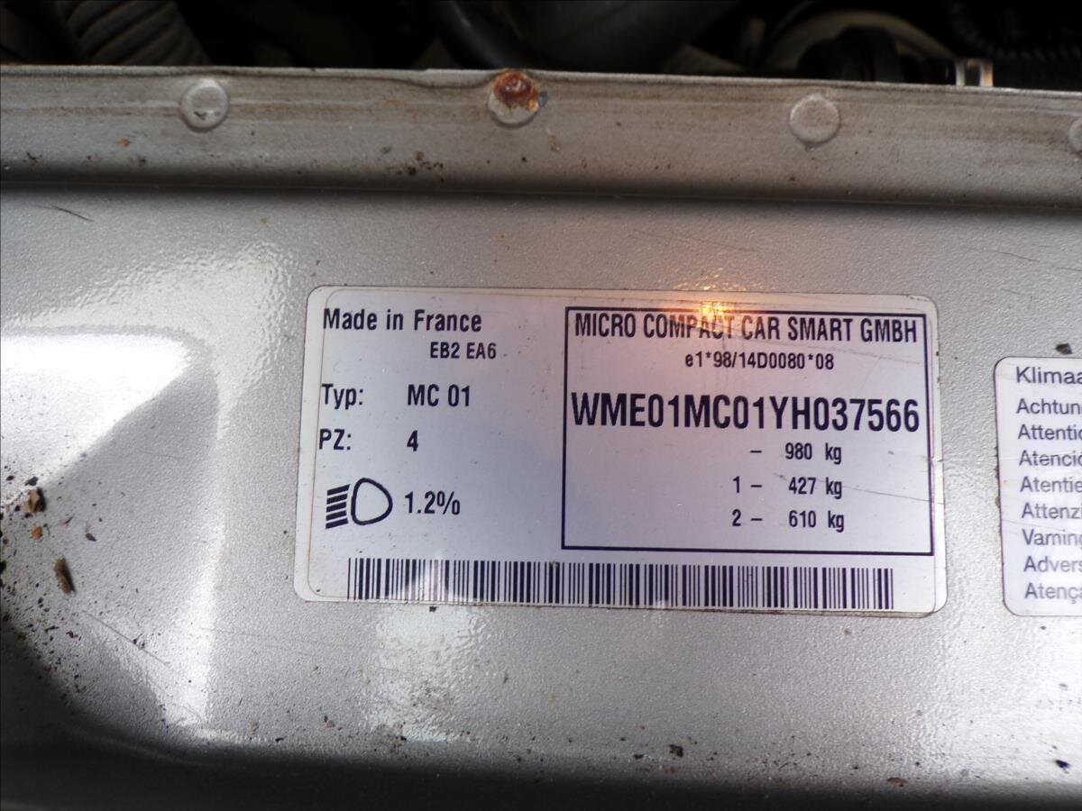 Smart Fortwo Kupé 599,0 40 kw