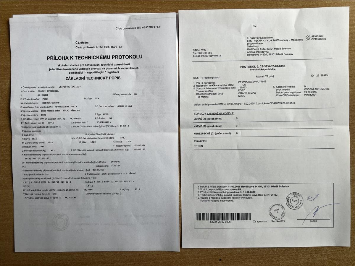 Ford Grand C-MAX Kombi 999,0 74 kw