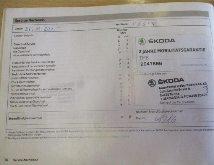 Škoda Octavia Kombi 2,0 l 110 kw