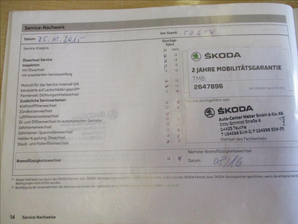 Škoda Octavia Kombi 2,0 l 110 kw