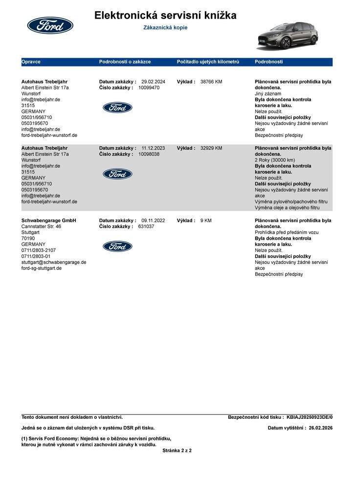 Ford S-MAX MPV 2,0 l 110 kw