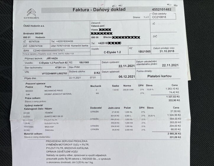 Citroën C-Elysée Sedan 1,2 l 61 kw