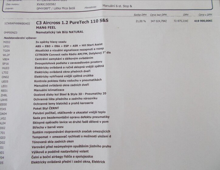 Citroën C3 Aircross SUV / Terénní 1,2 l 81 kw