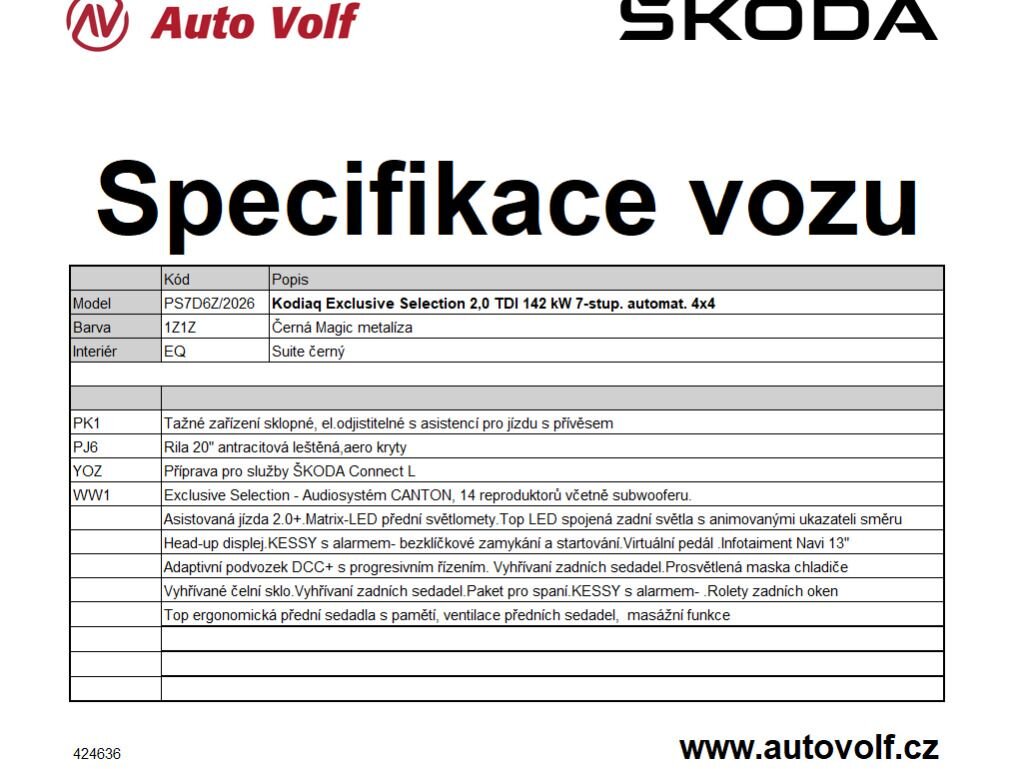 Škoda Kodiaq SUV 2,0 l 142 kw