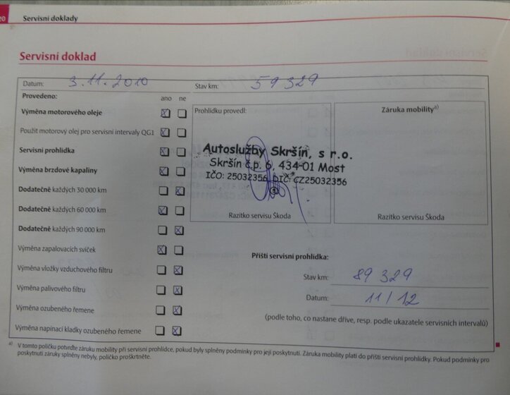 Škoda Octavia Sedan / Limuzína 1,6 l 85 kw