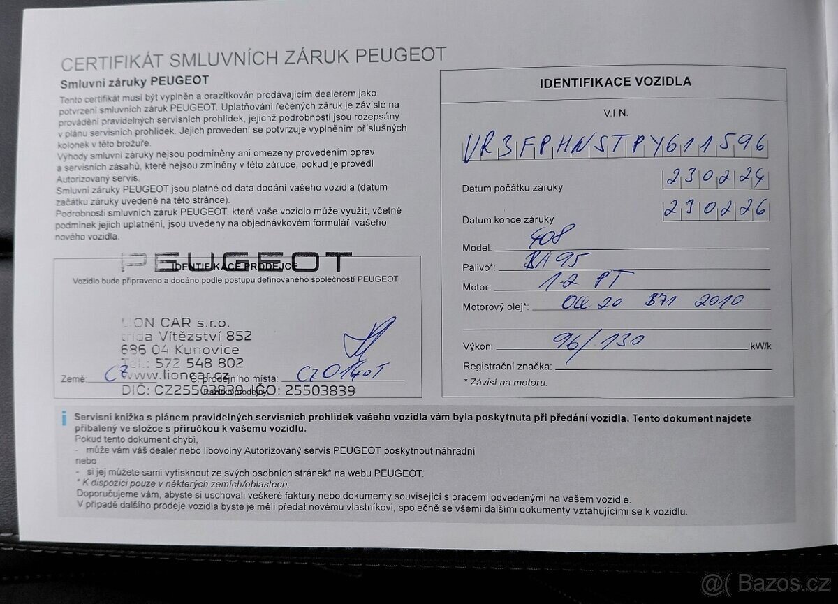 Peugeot 408 Kombi 0,0 0