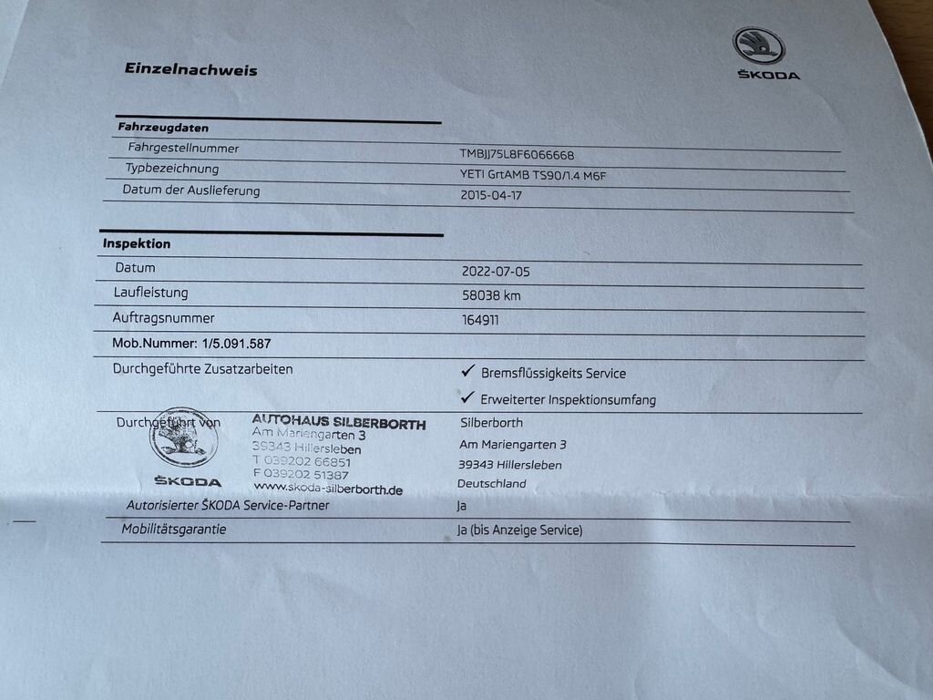 Škoda Yeti SUV / Terénní 1,4 l 90 kw