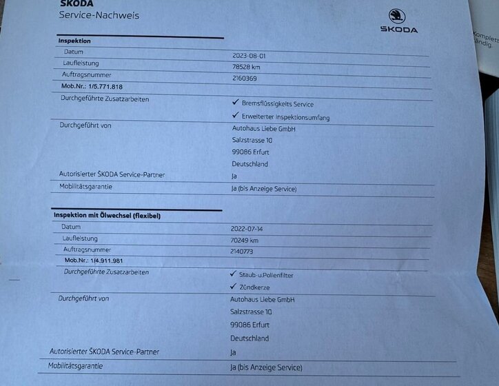 Škoda Octavia Kombi 1,4 l 103 kw