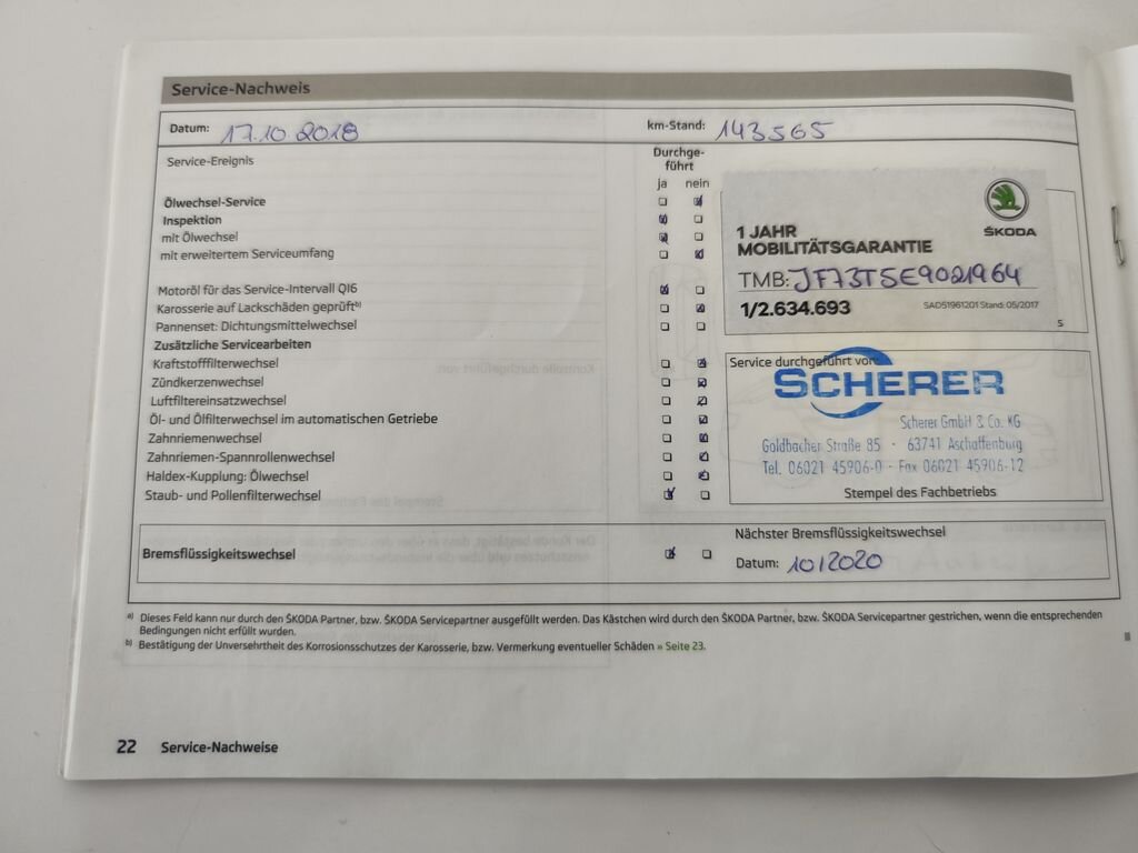 Škoda Superb Kombi 2,0 l 125 kw