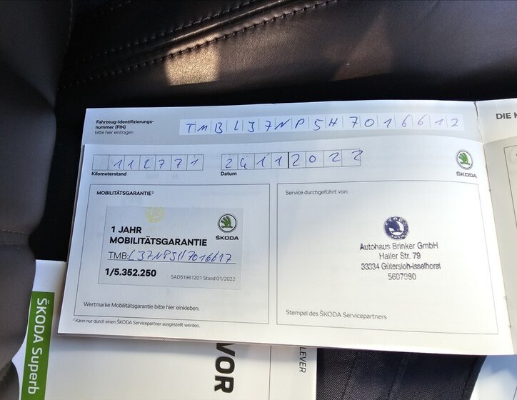 Škoda Superb Kombi 2,0 l 140 kw