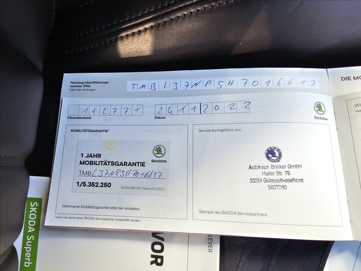 Škoda Superb Kombi 2,0 l 140 kw