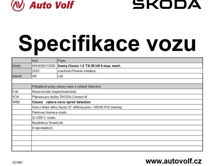 Škoda Kamiq SUV / Terénní 999,0 85 kw