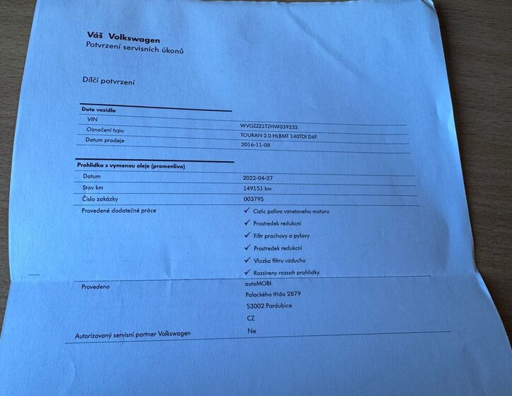 Volkswagen Touran MPV 2,0 l 140 kw