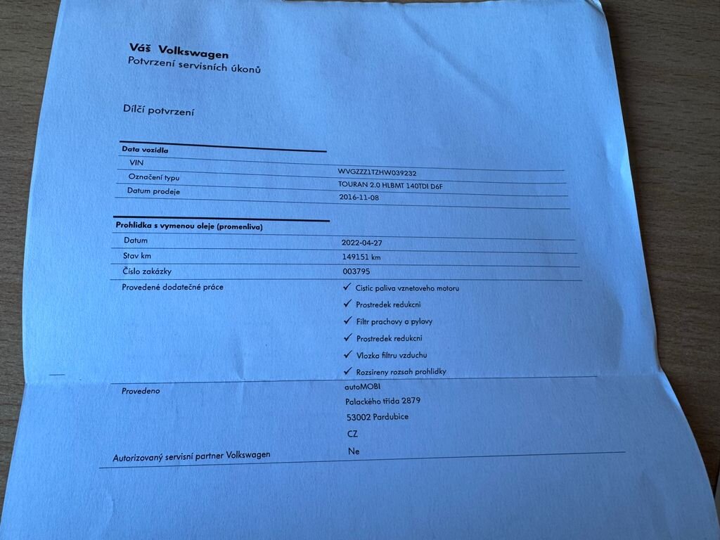 Volkswagen Touran MPV 2,0 l 140 kw