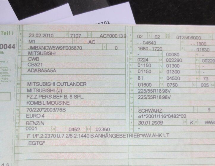 Mitsubishi Outlander SUV / Terénní 2,4 l 125 kw