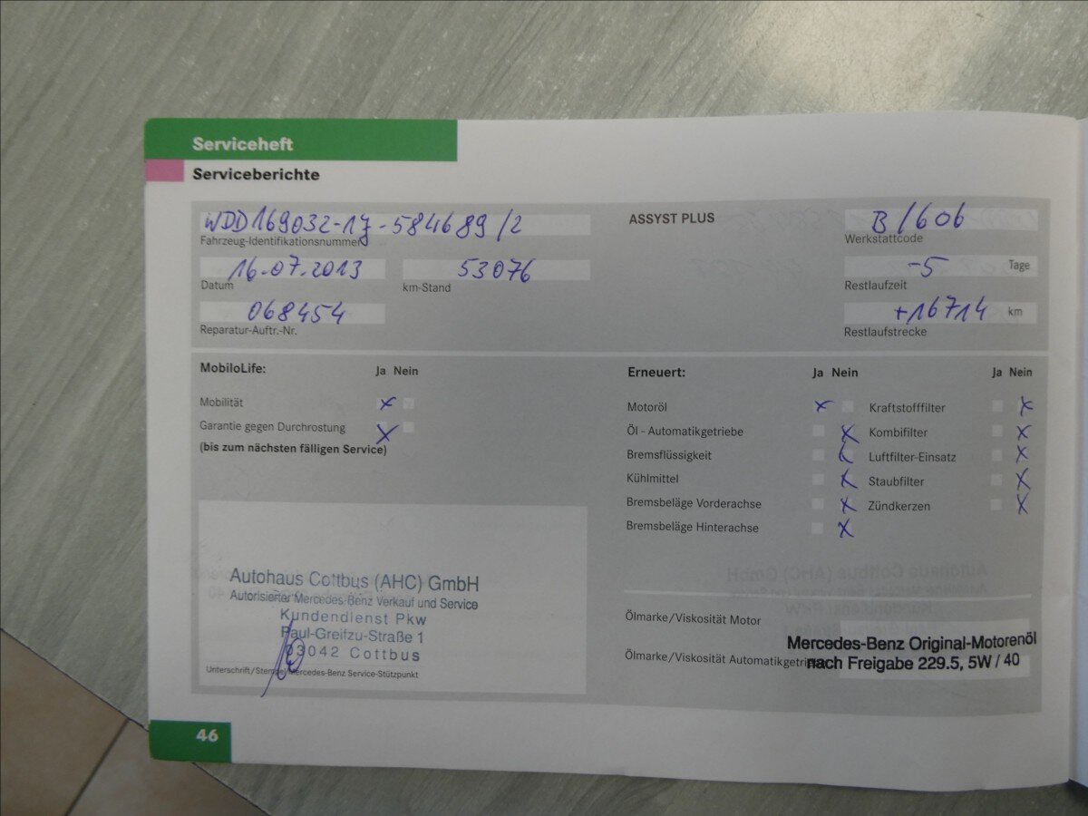 Mercedes-Benz Třídy A Hatchback 1,7 l 85 kw