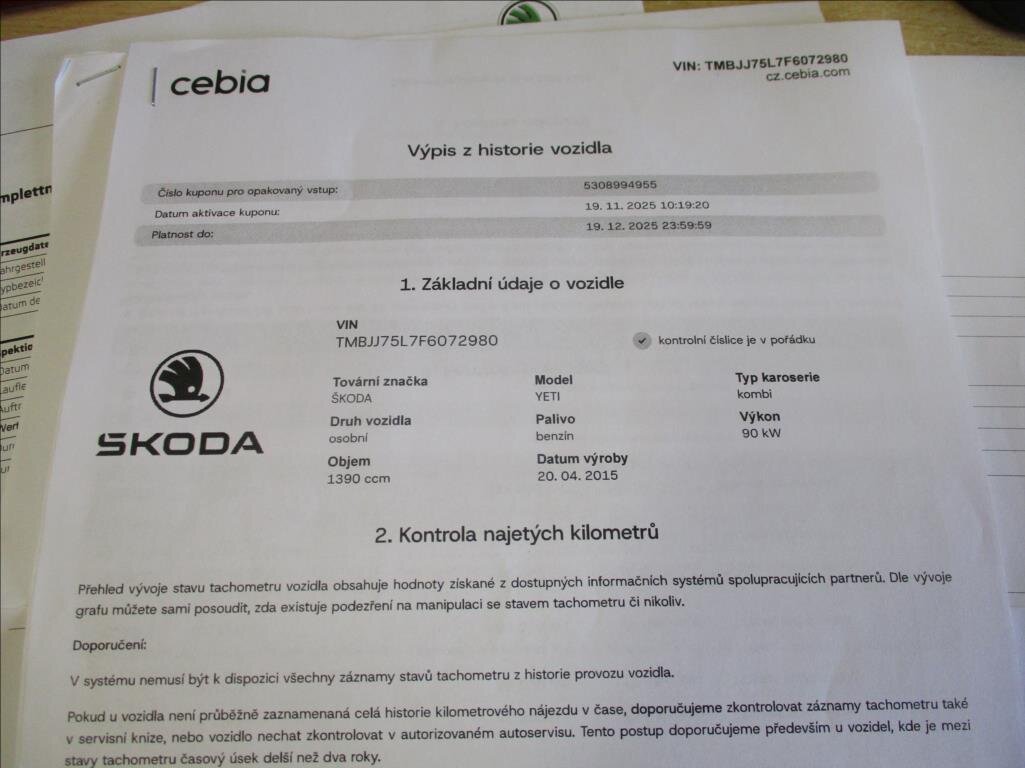 Škoda Yeti SUV 1,4 l 90 kw