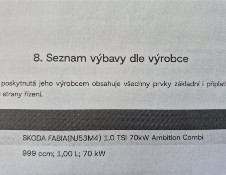 Škoda Fabia Kombi 999,0 70 kw