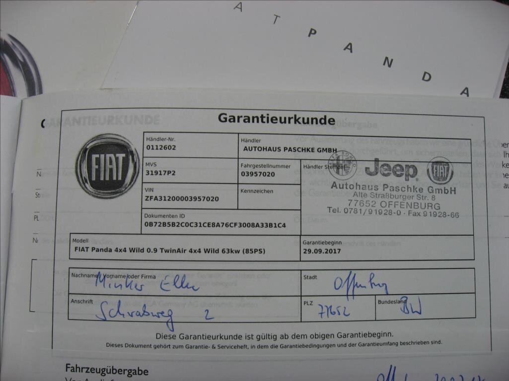 Fiat Panda Hatchback 875,0 63 kw