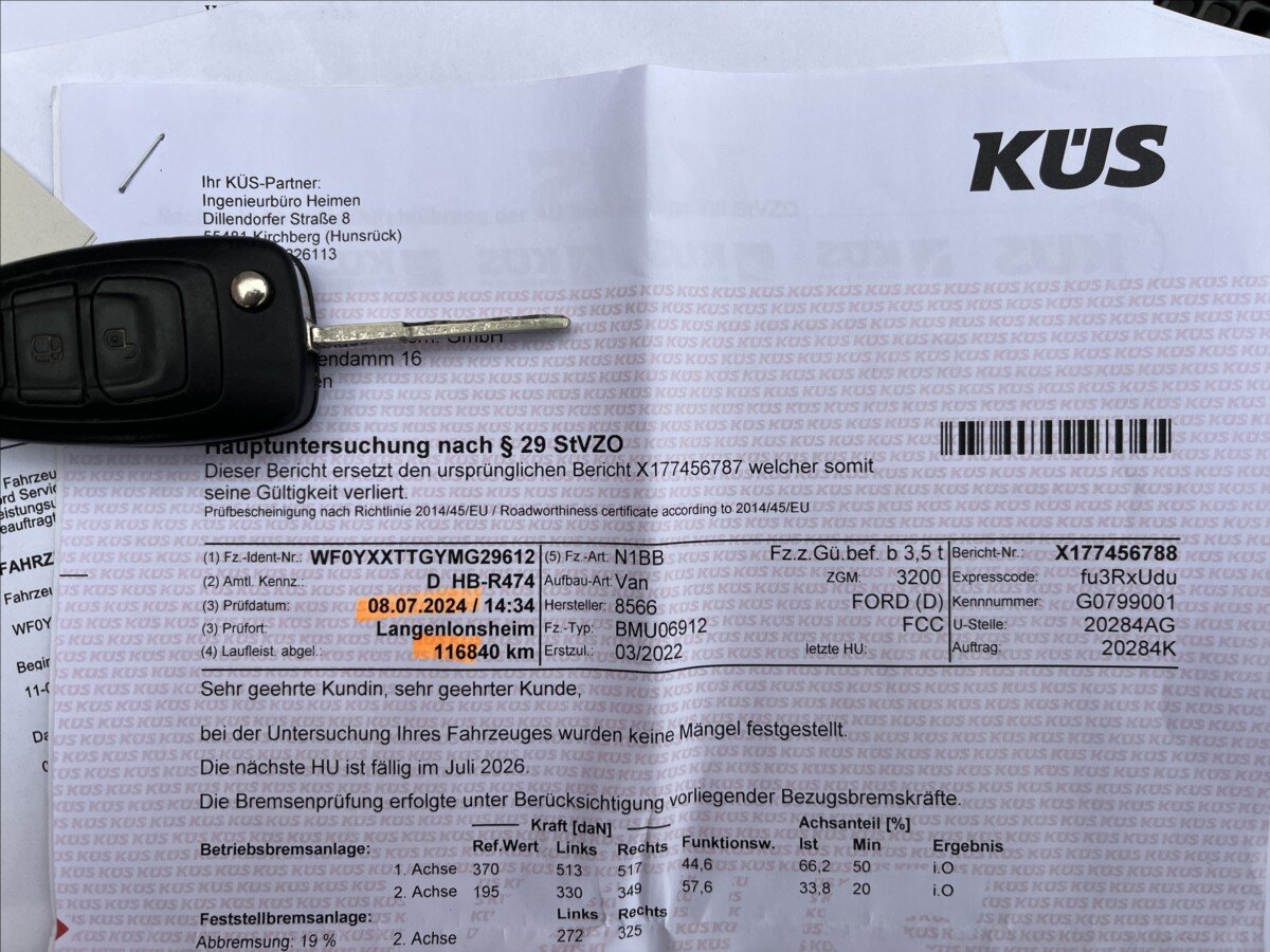 Ford Transit Custom Ostatní 2,0 l 960 kw