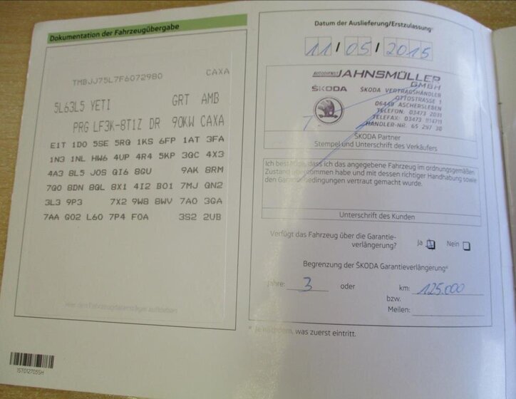 Škoda Yeti SUV 1,4 l 90 kw