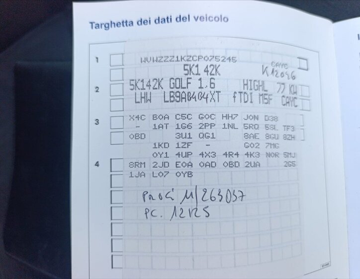 Volkswagen Golf Hatchback 1,6 l 77 kw