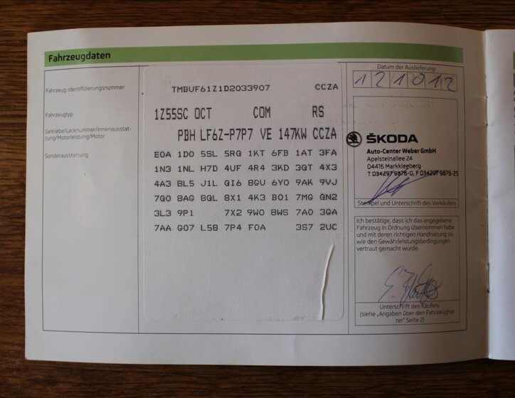 Škoda Octavia Kombi 2,0 l 147 kw