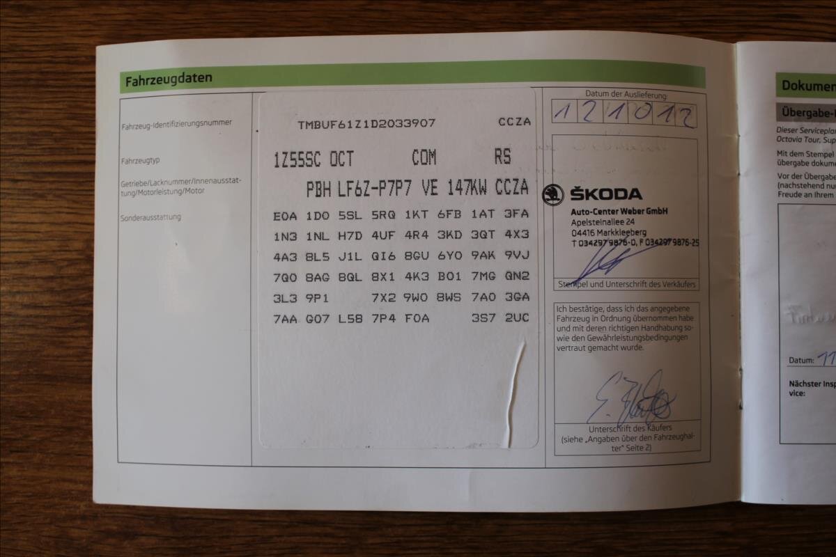 Škoda Octavia Kombi 2,0 l 147 kw