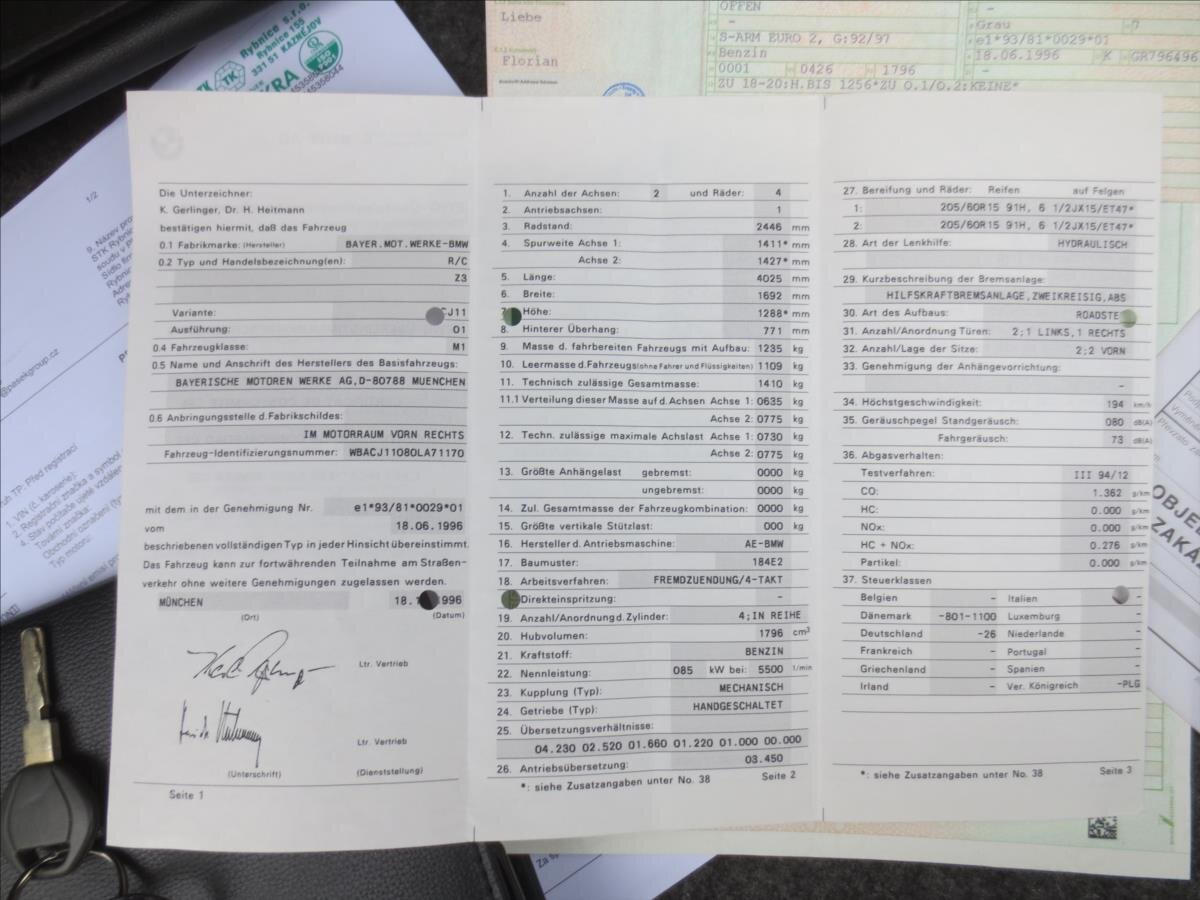 BMW Z3 Kabriolet 1,8 l 85 kw