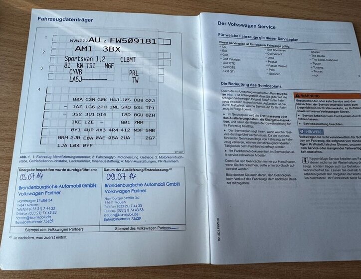 Volkswagen Golf Sportsvan MPV 1,2 l 81 kw