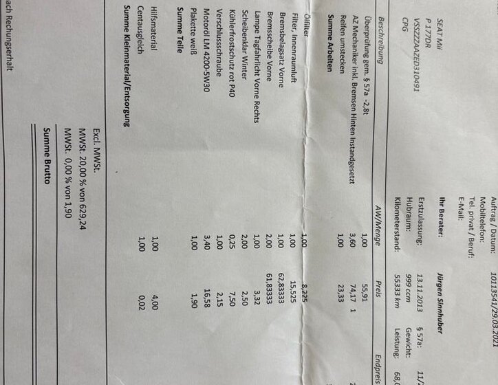 Seat Mii Hatchback 999,0 50 kw