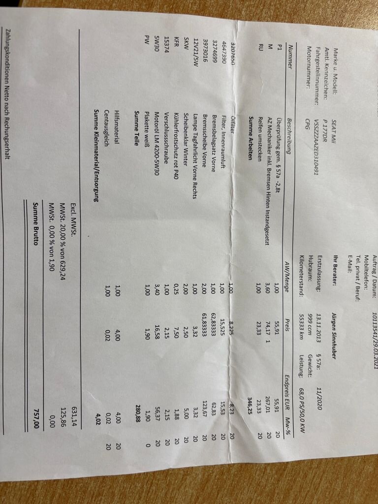 Seat Mii Hatchback 999,0 50 kw