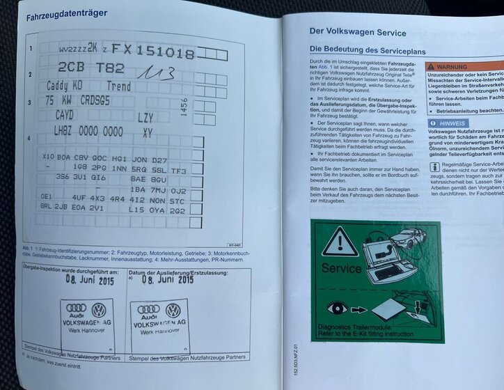 Volkswagen Caddy MPV 1,6 l 75 kw
