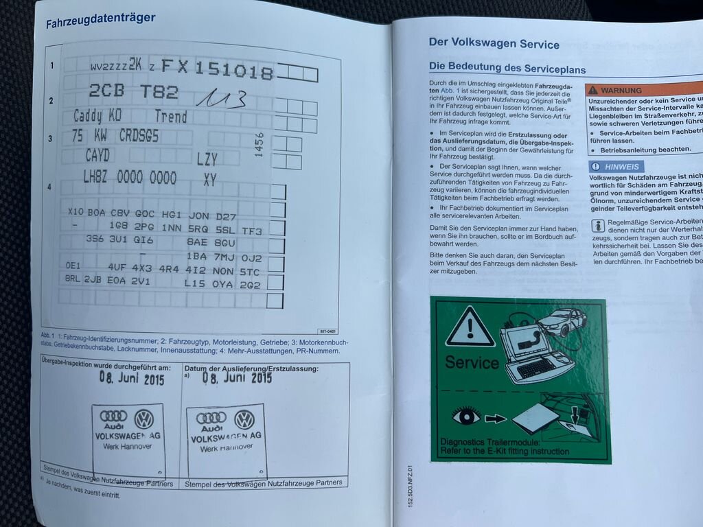 Volkswagen Caddy MPV 1,6 l 75 kw