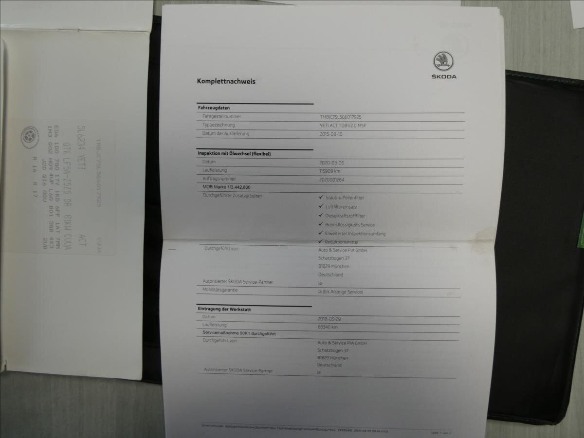 Škoda Yeti SUV 2,0 l 81 kw