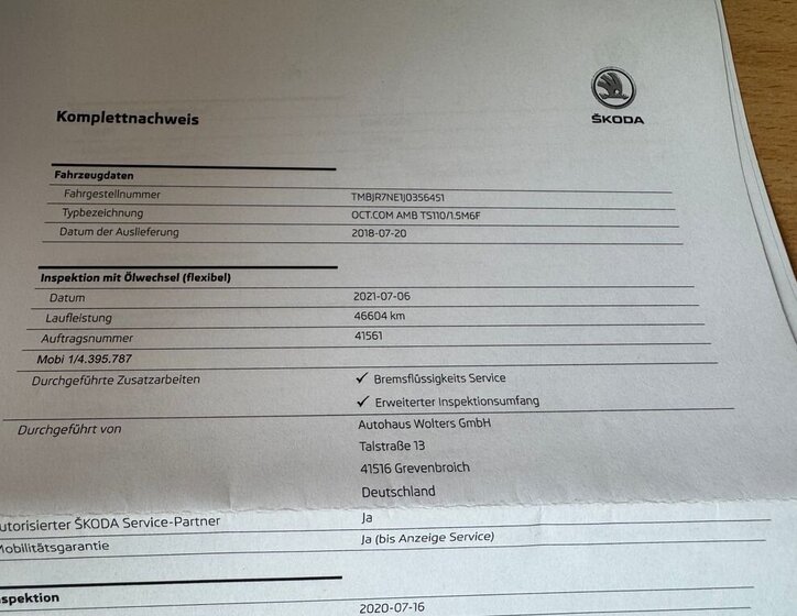 Škoda Octavia Kombi 1,5 l 110 kw